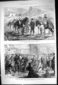 Old 1874 Civil War Spain Carlist Pampeluna Don Carlos Square Estella Victorian