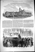 Old 1866 City Lunatic Asylum Dartford Funeral Metropolitan Fire Briga Victorian