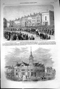 Old 1863 Corn-Exchange Neots Huntingdonshire Volunteer Fire-Brigade M Victorian