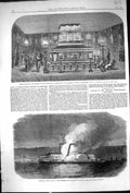 Old 1864 Fire River Steamer Isaac Newton Lying State Body King Denmar Victorian