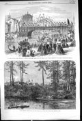 Old 1866 King Victor Emmanuel Venice Bridge Grand Canal Lake Huron On Victorian