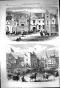 Old 1867 Queen Scottish Borders Abbotsford Market-Square Jedburgh Rec Victorian