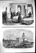 Old 1868 Prince Wales Bartholomew'S Hospital Lighthouse Kennery Islan Victorian