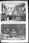 Old 1857 Restoration Day May Worcestershire Cremorne Gardens Crystal Victorian