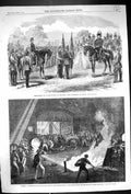 Old Print 1863 S 10Th Regiment Siers Dublin Casting Anvil Whitworth Guns 19th