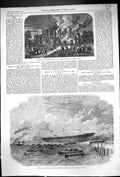 Old 1864 Launch Knight Commandes Iron Screw Steam Ship Dublin Pengwer Victorian