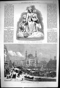 Old 1874 Sculpture Orphans Raemackers Gardens Leicester Square London Victorian