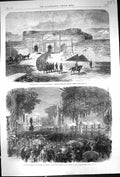 Old Print 1866 Evacuation Quadrilateral Austrian Siers Verona Berlin Unt 19th