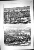 Old Print 1877 Turkish Siers Marshes Dobrudscha Cossacks Village Falesti 19th