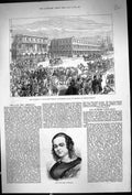 Antique Print 1877 Mrs. Chisholm Building Turkish Parliament Constantinople