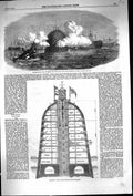 Old 1860 Sectional View Impregnable Fortress River Defences United Ki Victorian