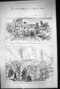 Old 1877 War Circassians Danube Nicopolis Roumanian Shore Riza Bey Te Victorian