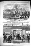 Old 1867 Designs Law Courts Temporary Buildings New-Square Lincoln'S- Victorian