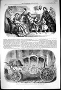 Old 1856 Paris December Fashion Coronation State Carriage Empress Rus Victorian