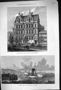 Old 1874 Offices London School Board Thames Ship Wreck Chusan Ardross Victorian