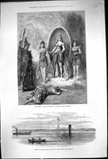 Old 1872 Scene Babil Bijou Covent Garden Theatre Ship Wreck Steamer B Victorian