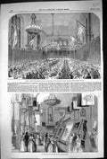 Old 1853 Christ Hospital Festival Merchant Taylors Conversazione Egyp Victorian