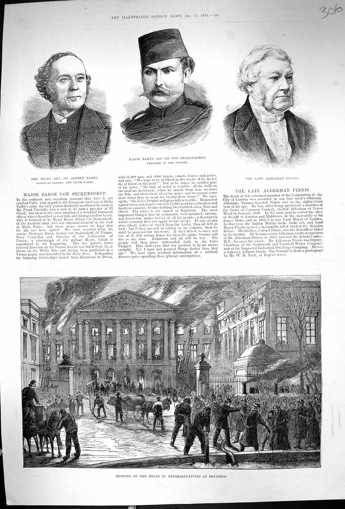 Old 1883 Fire House Representatives Brussels Major Seckendorff Rev. B Victorian