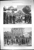 Antique Print 1882 Funeral Burke Scene Murders Pheonix Park Dublin Ireland 19th