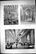 Old 1882 Smoking Room Members Private Corridor Tea House Commons Parl Victorian