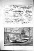 Old 1883 Grace Darling Boat Volcanoes Tenerife Dore Sahama Erebus Ves Victorian