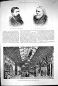 Old 1883 Fisheries Exhibition Canadian Court Alfred Newton Artist Ear Victorian