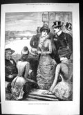 Old 1882 Attractions Boat Race Oxford Cambridge River Thames Sport La Victorian