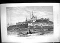 Antique Old Print 1881 View Citadel Cairo Egypt People Camels Architecture 19th