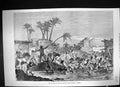 Old Antique Print 1874 Rising River Nile Egyptian Siers Repairing Breach 19th