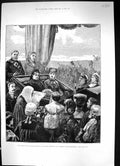 Antique Old Print 1882 Queen Visit Epping Forest Address Corporation Fine Art