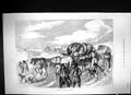 Antique Print 1874 Hungarian Gipsies Travelling Caravans Horses Dogs People