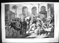 Original Old Antique Print 1874 Salle Aux Bles Farines Paris Market France 19th