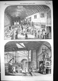Old 1849 Price Patent Candle Works Spreading Stripping Department Eng Victorian