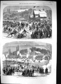 Antique Print 1867 Emperor Napoleon Ice Skating Bois Boulogne Paris France 19th