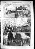 Old Antique Print 1855 Funeral Lord Raglan Procession Body Lying-In-State 19th
