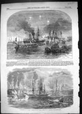 Old 1855 Ships Bulldog Starling Trading Vessels Bombardment Sveaborg Victorian
