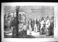 Antique Old Print 1856 Sunday Morning Service Baltic Fleet Ships Navy Sailors