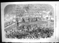 Old Print 1864 Scene Garibaldi Receiving Addresses Crystal Palace London 19th