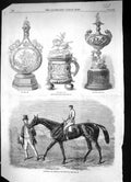 Old 1863 Ascot Race Plate Queen'S Vase Royal Hunt Cup Buckstone Horse Victorian