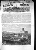 Antique Old Print 1867 View Monte Rotondo Rome Italy Garibaldi Architecture