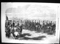 Old Print 1866 Prince Wales Inspecting Hussars Colchester Siers War Hors 19th
