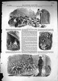 Old 1849 Hunting Kennel Dogs Hounds Litter Pups Earth-Stopper Sport A Victorian