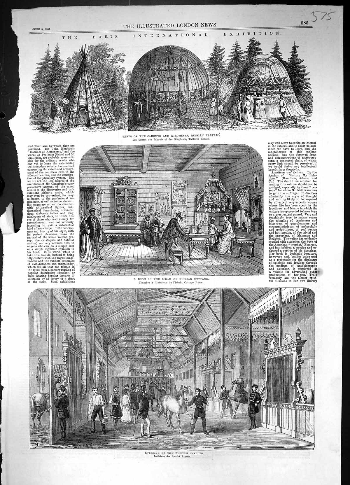 Old 1867 Paris Exhibition Tents Jakouts Kirgheses Russian Tartars Isb Victorian