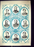Old 1873 Cambridge Crew Glose Rhodes Turnbull Robinson Read Brown Ben Victorian