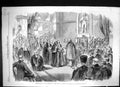 Antique Old Print 1864 Presentation Freedom City London Garibaldi Guildhall