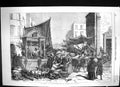 Antique Print 1856 Street Scene Naples Italy Market Fruit Sellers Forregio 19th