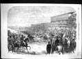 Antique Old Print 1866 Ascot Horse Racing Prince Wales Driving Course Sport