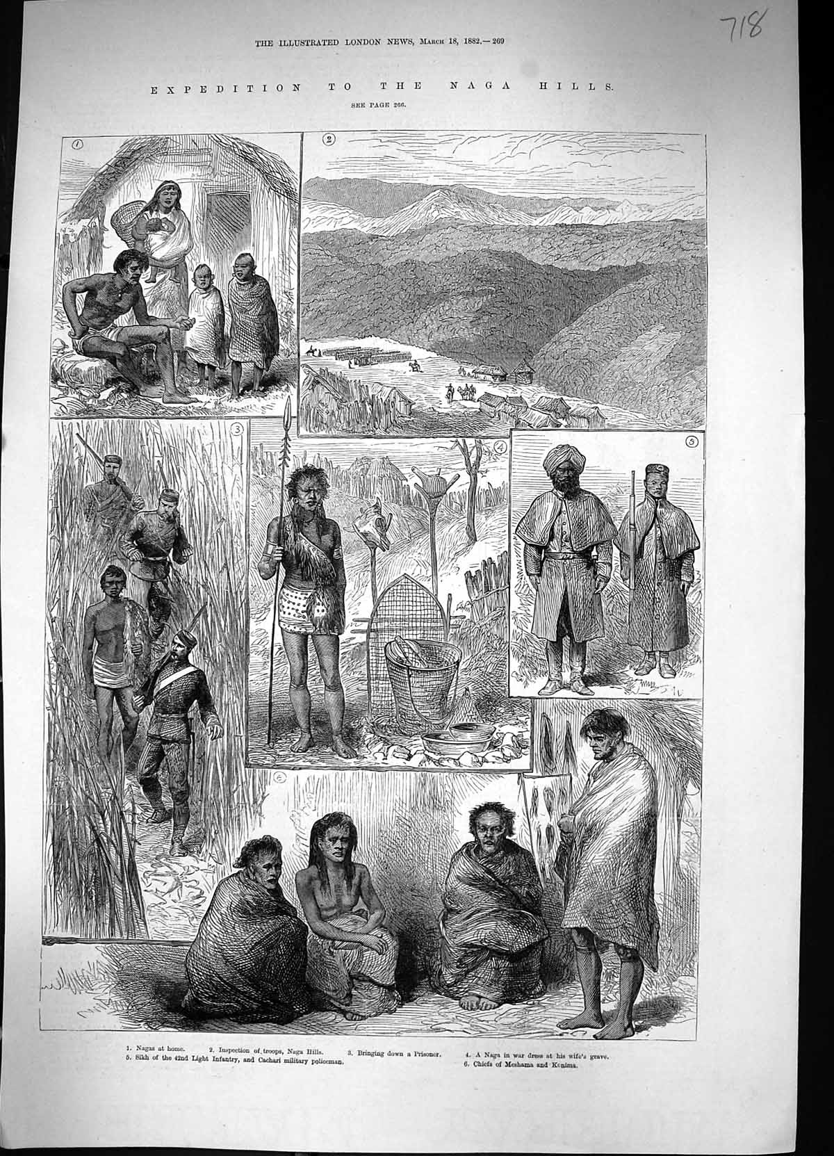 Old 1882 Expeditions Naga Hills War Dress Meshama Kenima Cachari Poli Victorian