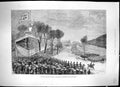 Old Print 1881 Royal Review Scottish Volunteers Siers Edinburgh Grand St 19th