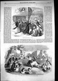 Old 1860 Peasant Girls Dancing Circle Syria Shebab Young Married Men Victorian